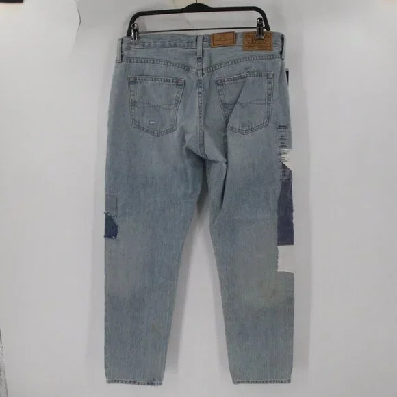 NWT Polo Ralph Lauren Jeans Womens 29 L27 Avery Boyfriend Patchwork Button Fly - Picture 4 of 16